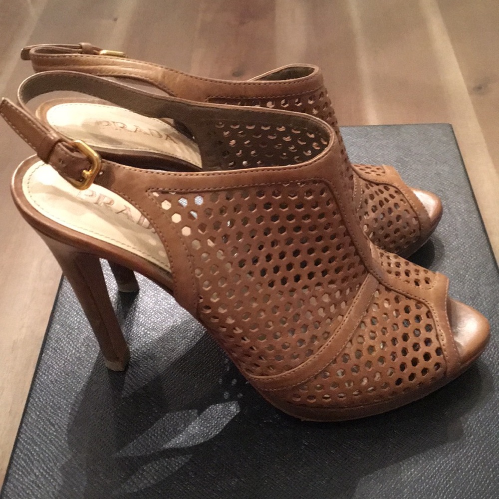 Prada perforated sandals